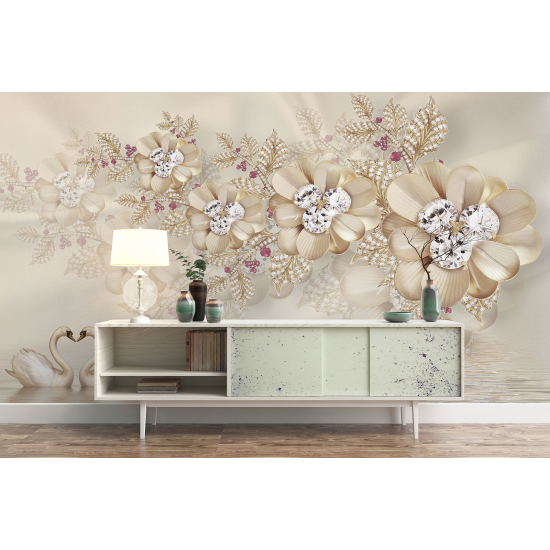 Carta da parati panoramica - Fiori Effetto 3D