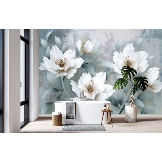 Carta da parati panoramica - Fiori Effetto 3D