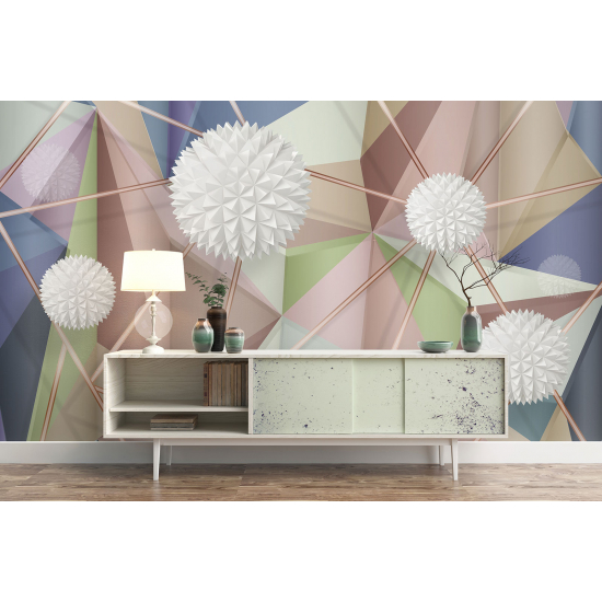 Carta da parati panoramica - Forme Geometriche Effetto 3D