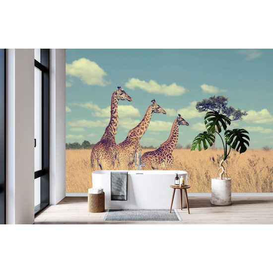 Carta da parati panoramica - Giraffe Savana