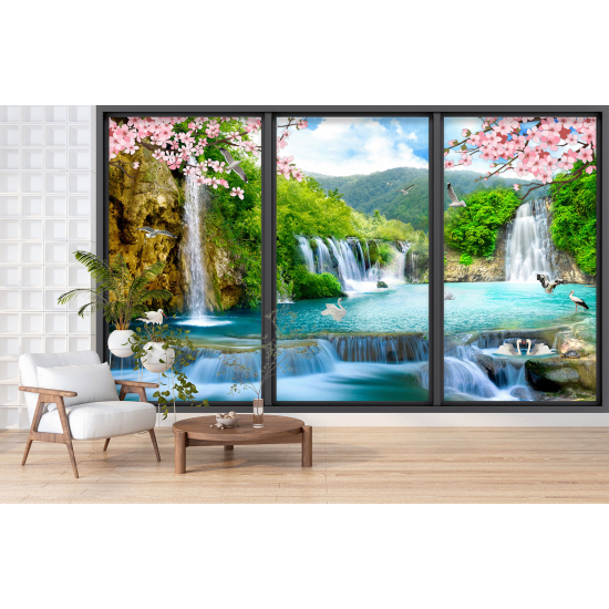 Carta da parati panoramica - Illusione ottica - Angolo paradisiaco
