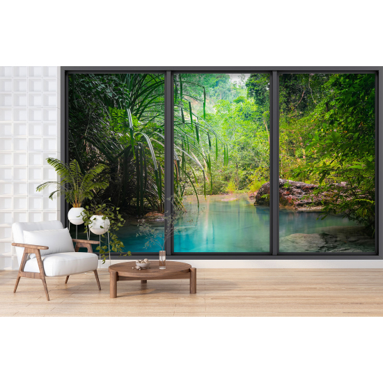 Carta da parati panoramica - Illusione ottica - Angolo paradisiaco