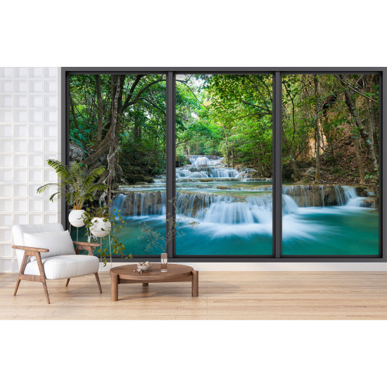Carta da parati panoramica - Illusione ottica - Cascata