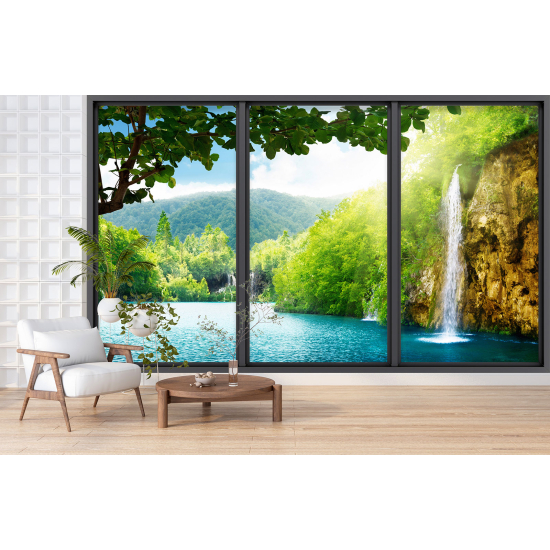 Carta da parati panoramica - Illusione ottica - Cascata