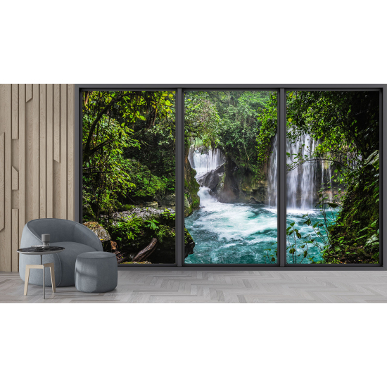 Carta da parati panoramica - Illusione ottica - Cascata