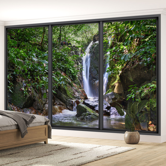 Carta da parati panoramica - Illusione ottica - Cascata