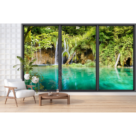 Carta da parati panoramica - Illusione ottica - Cascate