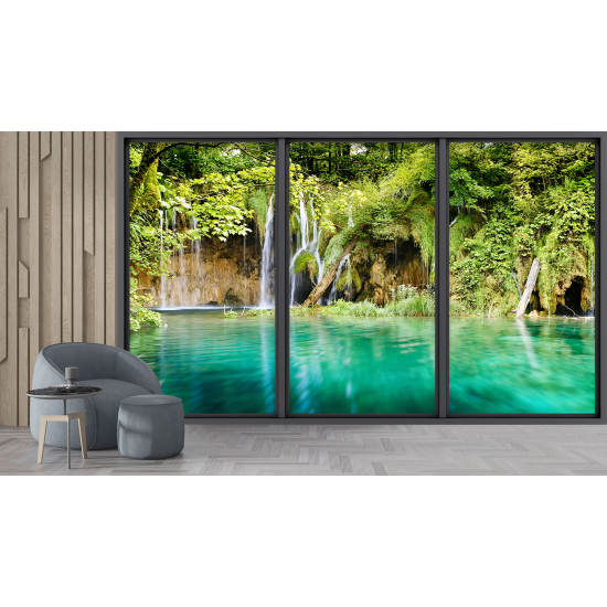 Carta da parati panoramica - Illusione ottica - Cascate