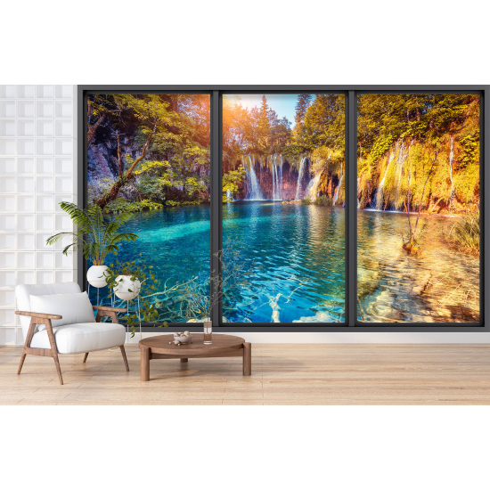 Carta da parati panoramica - Illusione ottica - Cascate