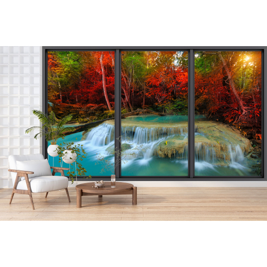 Carta da parati panoramica - Illusione ottica - Cascate