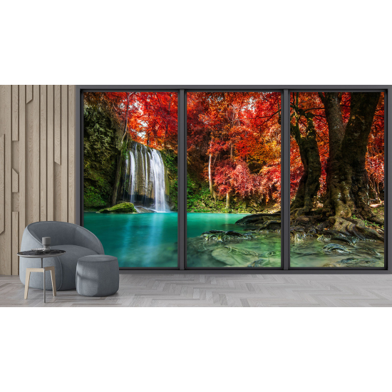 Carta da parati panoramica - Illusione ottica - Cascate