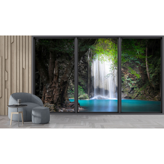 Carta da parati panoramica - Illusione ottica - Cascate
