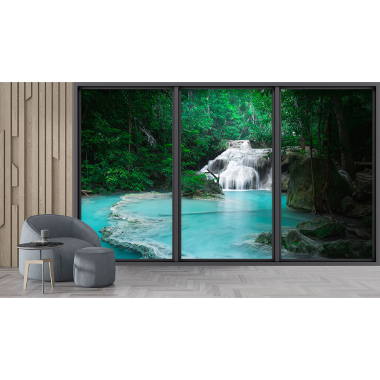 Carta da parati panoramica - Illusione ottica - Cascate