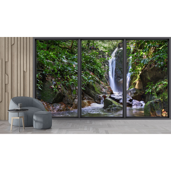 Carta da parati panoramica - Illusione ottica - Cascate