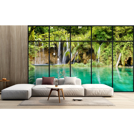 Carta da parati panoramica - Illusione ottica - Cascate