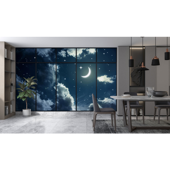 Carta da parati panoramica - Illusione ottica - Cielo stellato