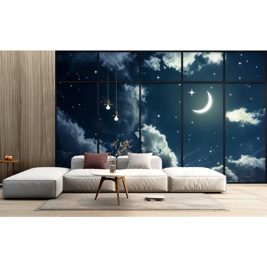 Carta da parati panoramica - Illusione ottica - Cielo stellato