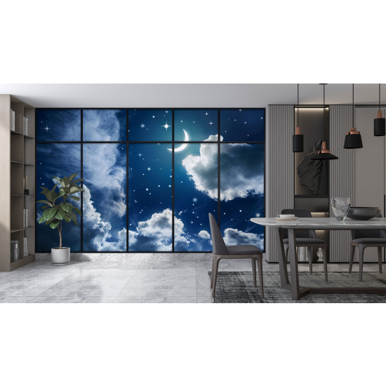 Carta da parati panoramica - Illusione ottica - Cielo stellato