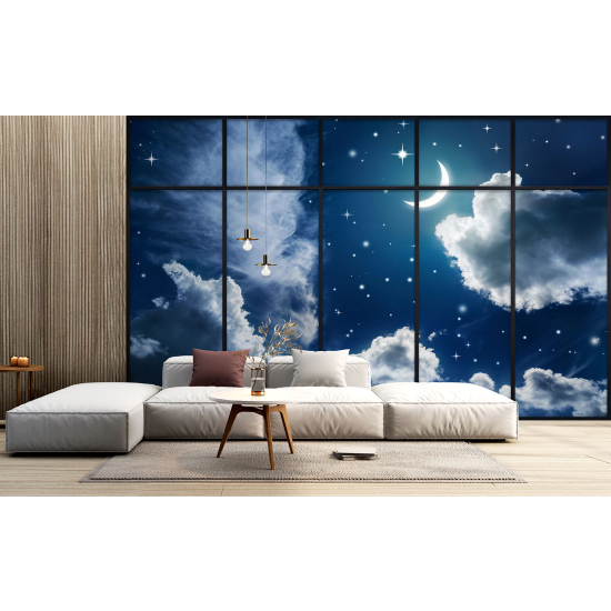 Carta da parati panoramica - Illusione ottica - Cielo stellato