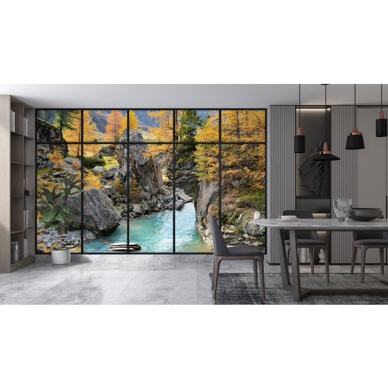 Carta da parati panoramica - Illusione ottica - Fiume