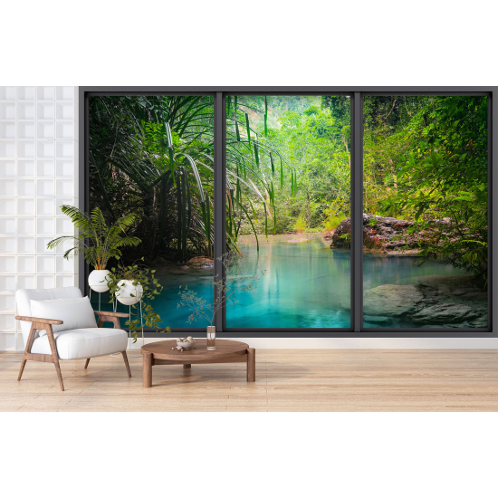 Carta da parati panoramica - Illusione ottica - Fiume paradisiaco
