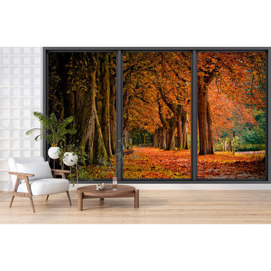 Carta da parati panoramica - Illusione ottica - Foresta