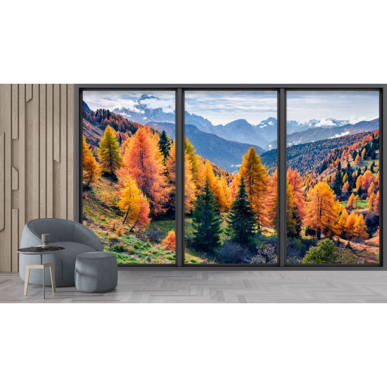 Carta da parati panoramica - Illusione ottica - Foresta