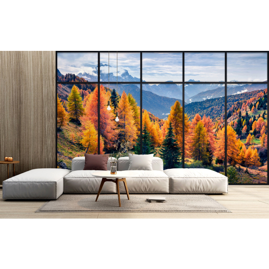 Carta da parati panoramica - Illusione ottica - Foresta