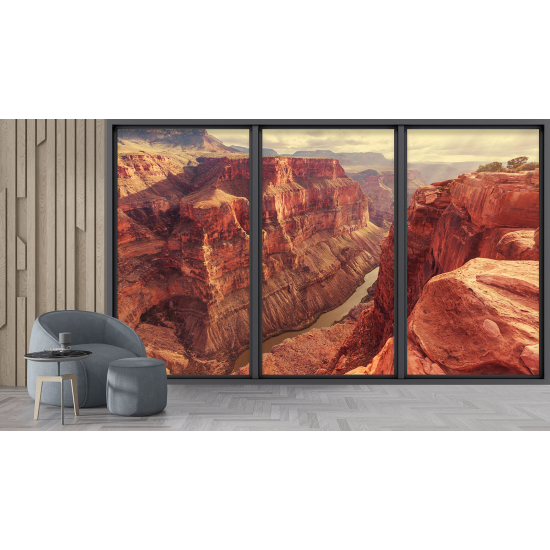 Carta da parati panoramica - Illusione ottica - Grand Canyon