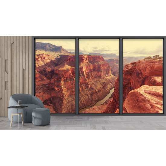Carta da parati panoramica - Illusione ottica - Grand Canyon