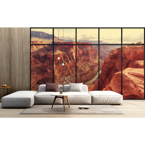 Carta da parati panoramica - Illusione ottica - Grand Canyon
