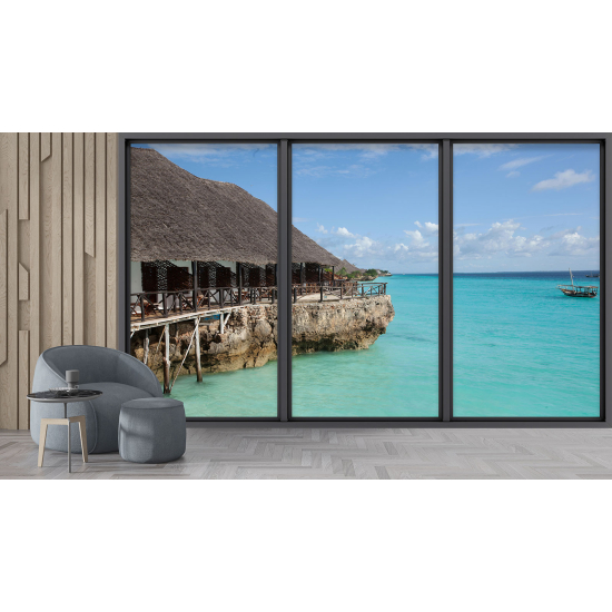 Carta da parati panoramica - Illusione ottica - Paradisiaco