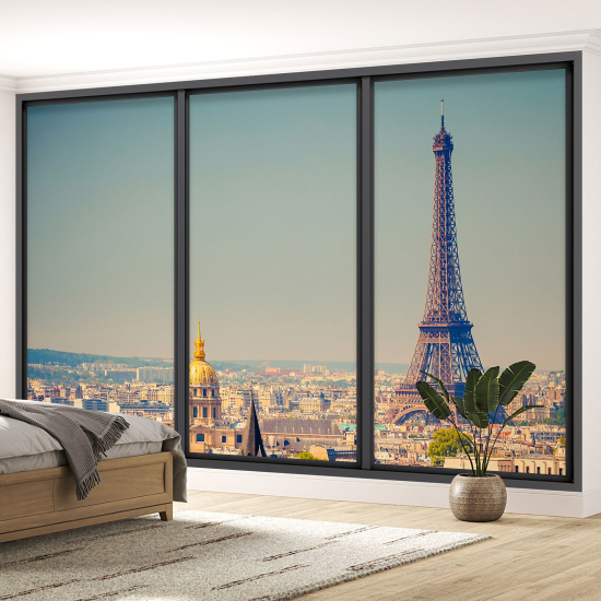 Carta da parati panoramica - Illusione ottica - Parigi Torre Eiffel
