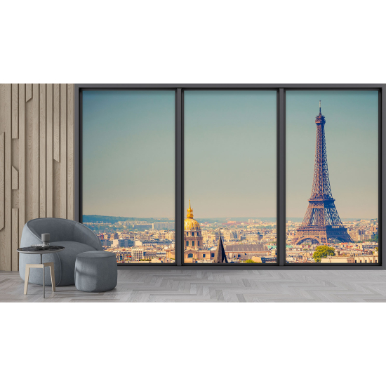 Carta da parati panoramica - Illusione ottica - Parigi Torre Eiffel
