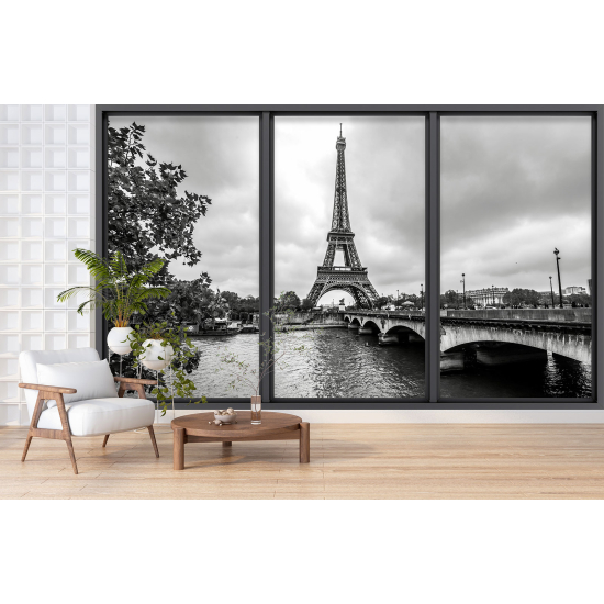 Carta da parati panoramica - Illusione ottica - Parigi Torre Eiffel