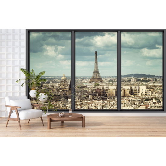 Carta da parati panoramica - Illusione ottica - Parigi Torre Eiffel