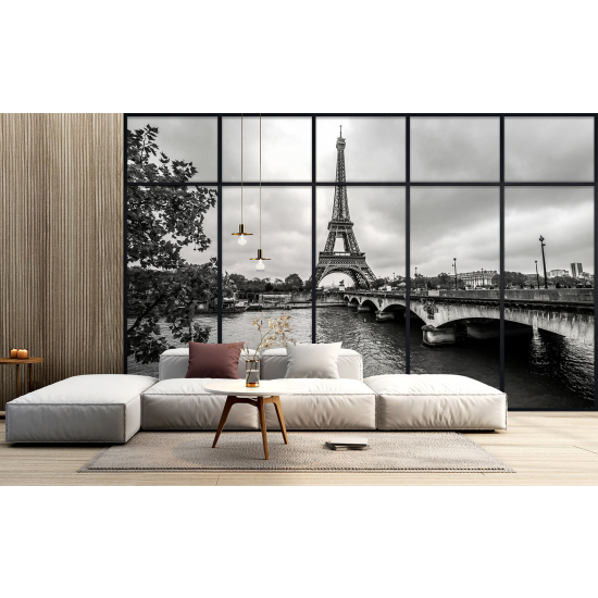 Carta da parati panoramica - Illusione ottica - Parigi Torre Eiffel
