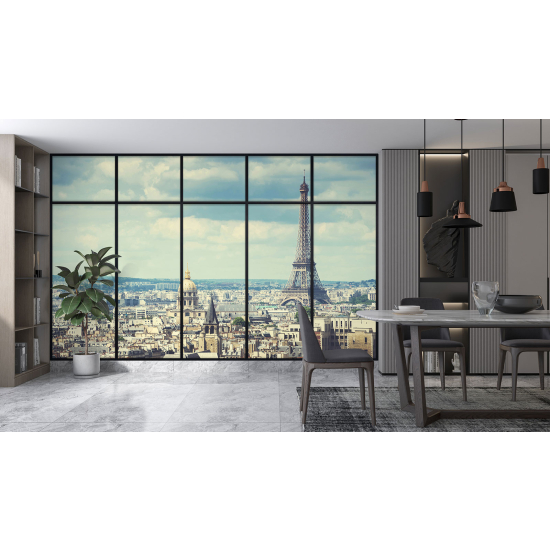 Carta da parati panoramica - Illusione ottica - Parigi torre Eiffel