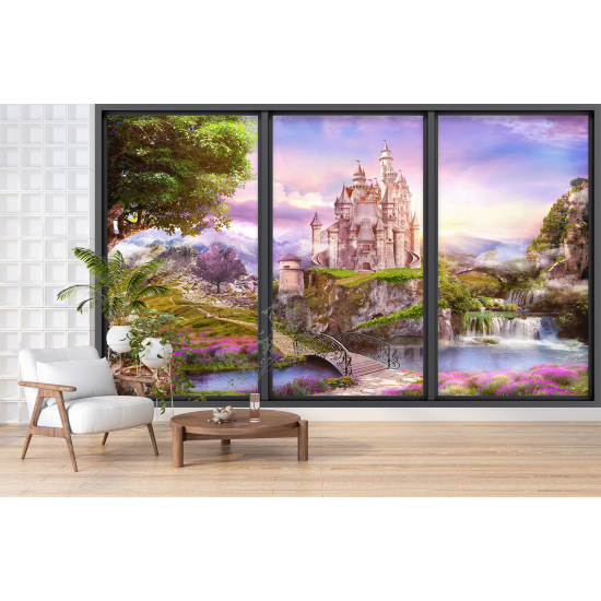 Carta da parati panoramica - Illusione ottica per Bambini - Castello