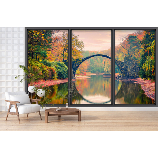 Carta da parati panoramica - Illusione ottica - Ponte del Diavolo
