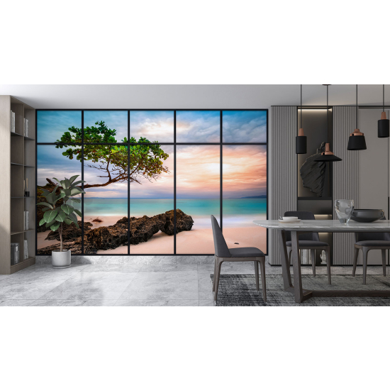 Carta da parati panoramica - Illusione ottica - Spiaggia