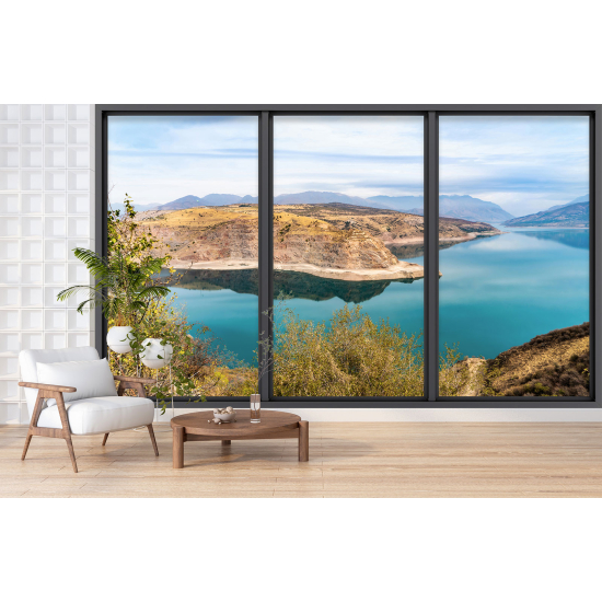 Carta da parati panoramica - Illusione ottica - Vista lago