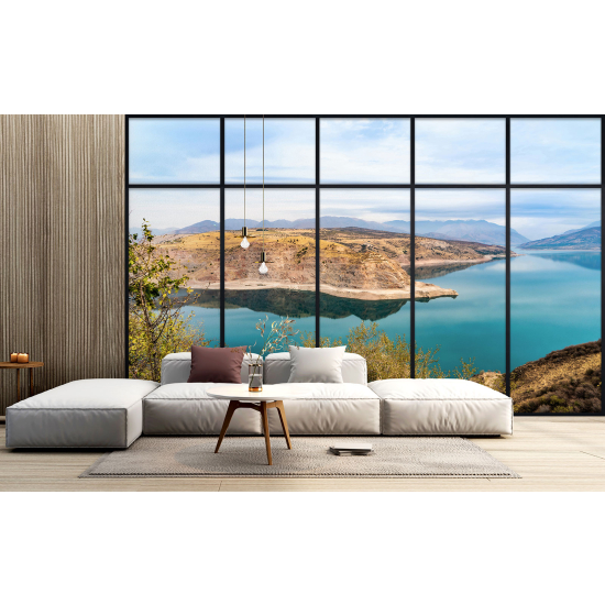 Carta da parati panoramica - Illusione ottica - Vista lago