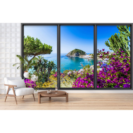 Carta da parati panoramica - Illusione ottica - Vista mare