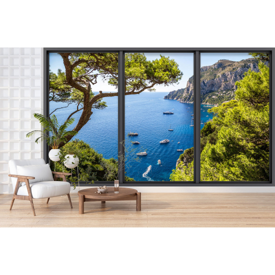 Carta da parati panoramica - Illusione ottica - Vista mare