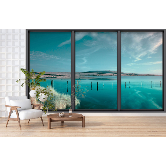 Carta da parati panoramica - Illusione ottica - Vista mare