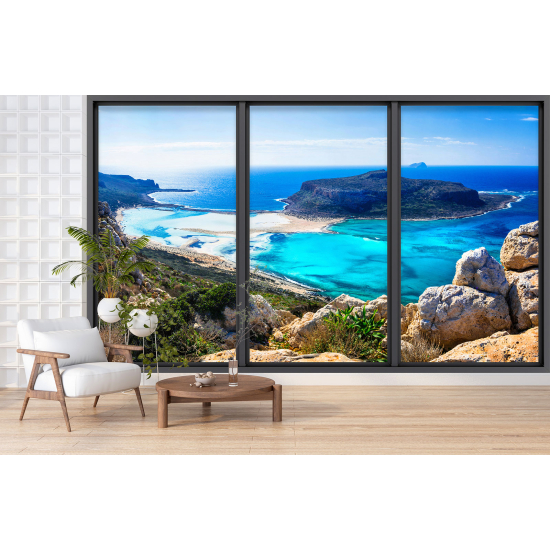 Carta da parati panoramica - Illusione ottica - Vista mare