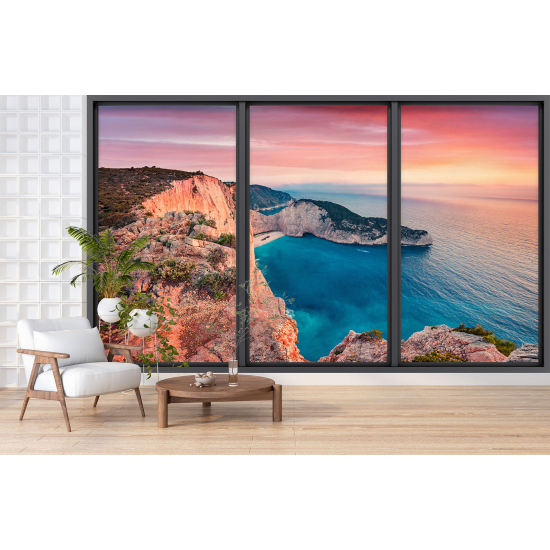 Carta da parati panoramica - Illusione ottica - Vista mare