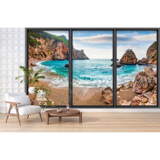 Carta da parati panoramica - Illusione ottica - vista mare
