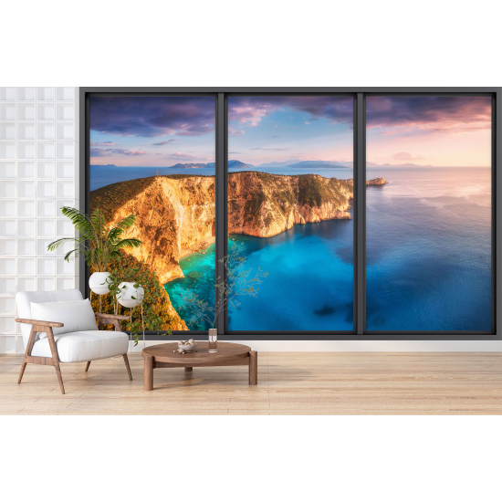 Carta da parati panoramica - Illusione ottica - Vista mare